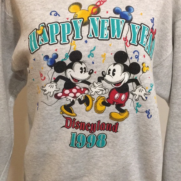 Disneyland 1998 Happy New Year Collectible Sweatshirt Adult Size S/M Like NEW - Picture 2 of 5